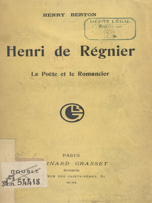 cover image of Henri de Régnier